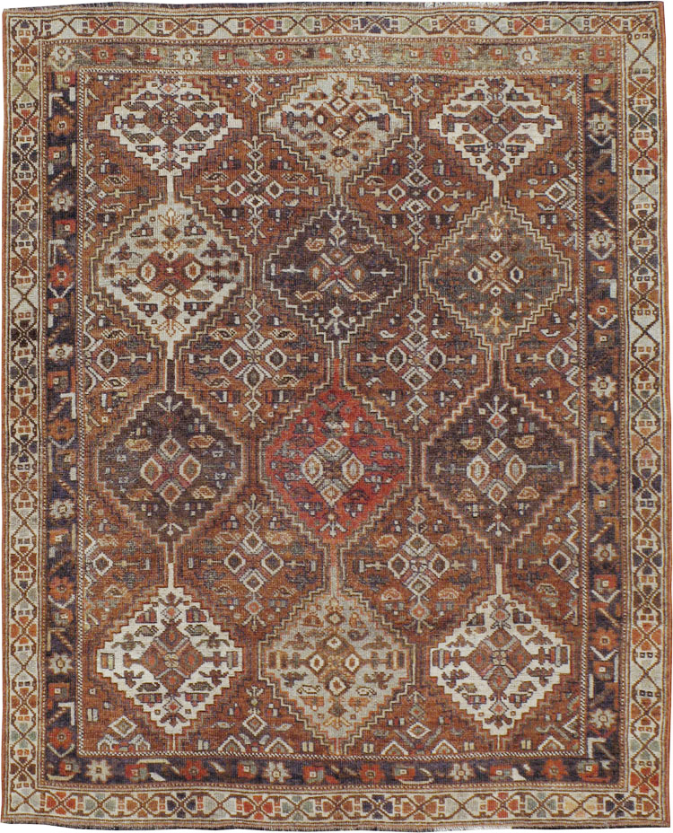 Antique Afshar Rug, No.21443 - Staging