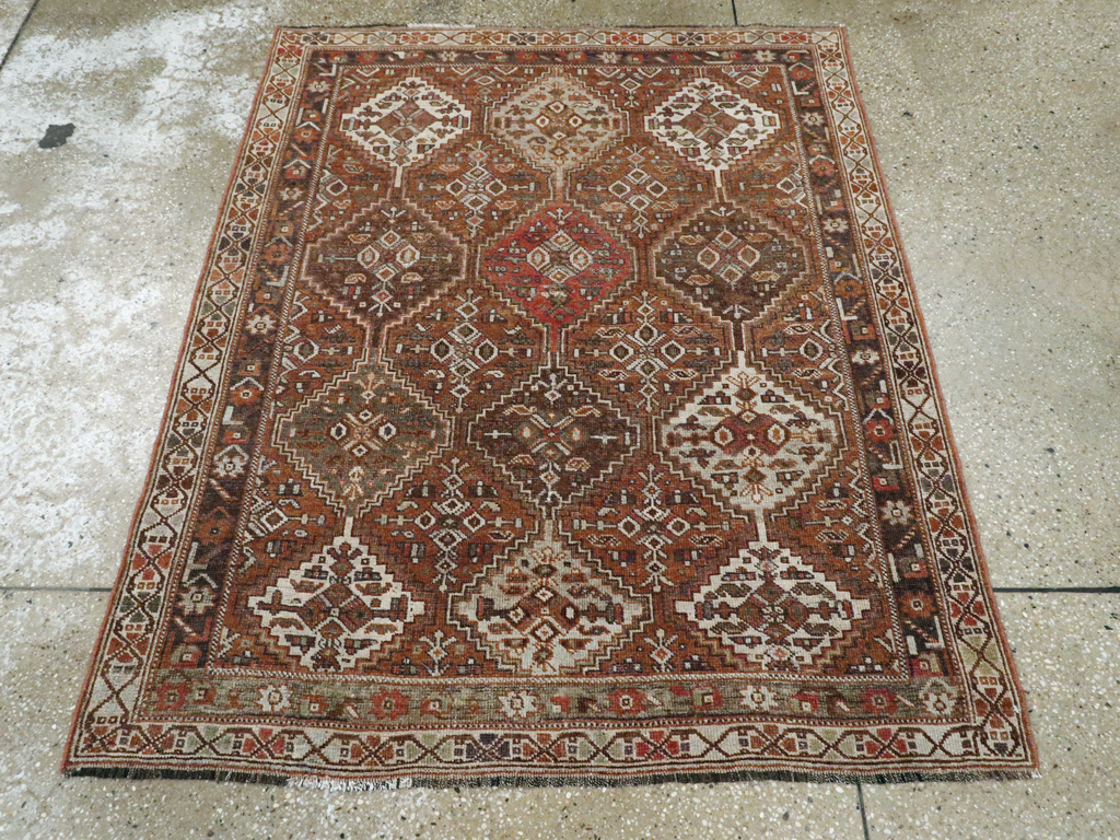 Antique Afshar Rug, No.21443 - Staging