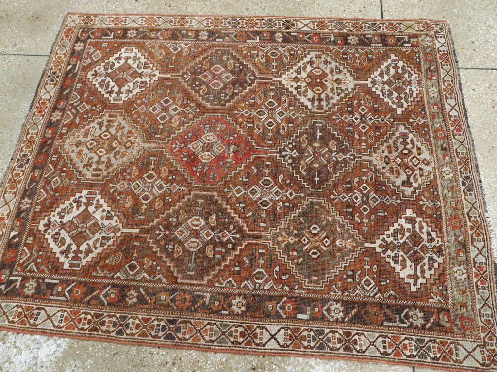Antique Afshar Rug, No.21443 - Staging