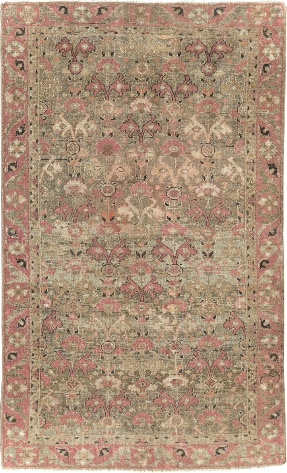 Antique Persian Malayer Throw Rug, No.21448 - Staging
