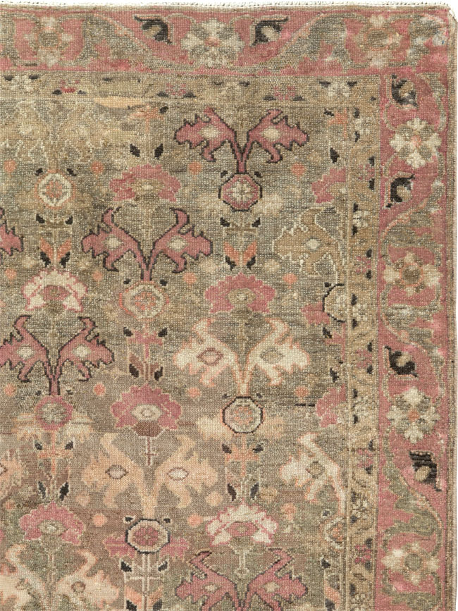 Antique Persian Malayer Throw Rug, No.21448 - Staging