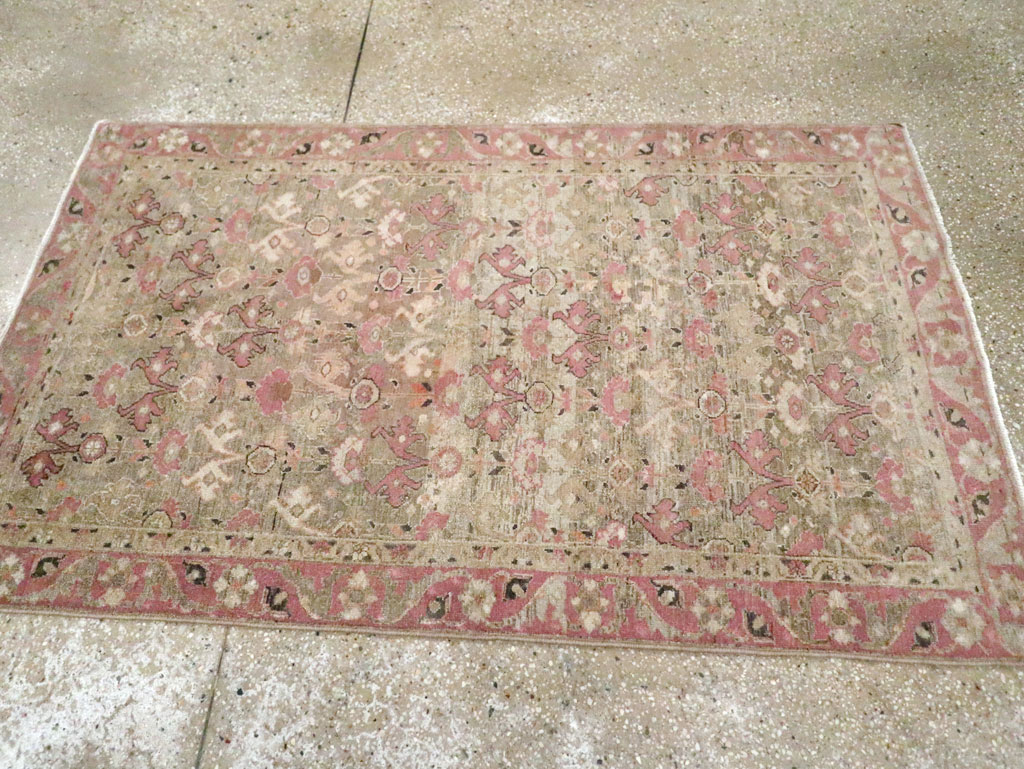 Antique Persian Malayer Throw Rug, No.21448 - Staging