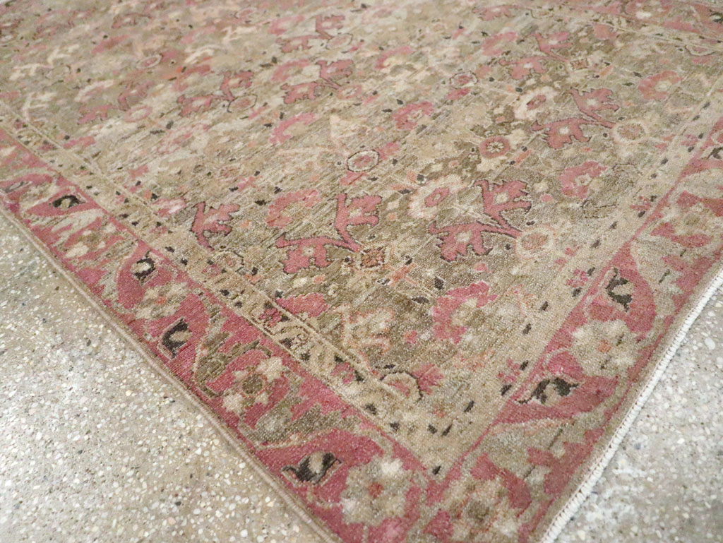 Antique Persian Malayer Throw Rug, No.21448 - Staging