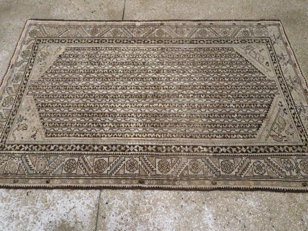 Antique Persian Kurdish Rug, No.21451 - Staging