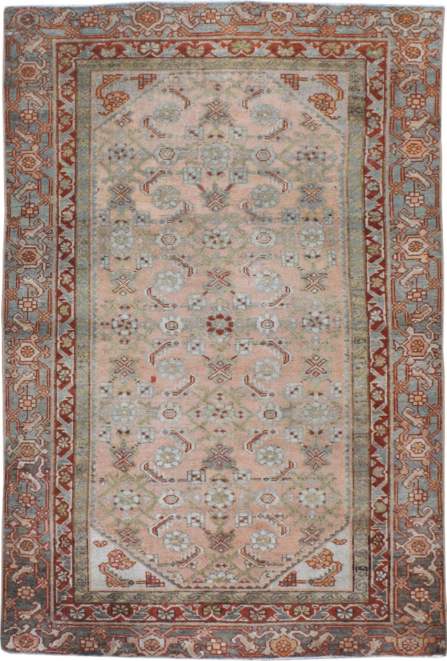 Antique Persian Malayer Throw Rug, No.21463 - Staging