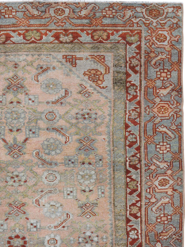 Antique Persian Malayer Throw Rug, No.21463 - Staging