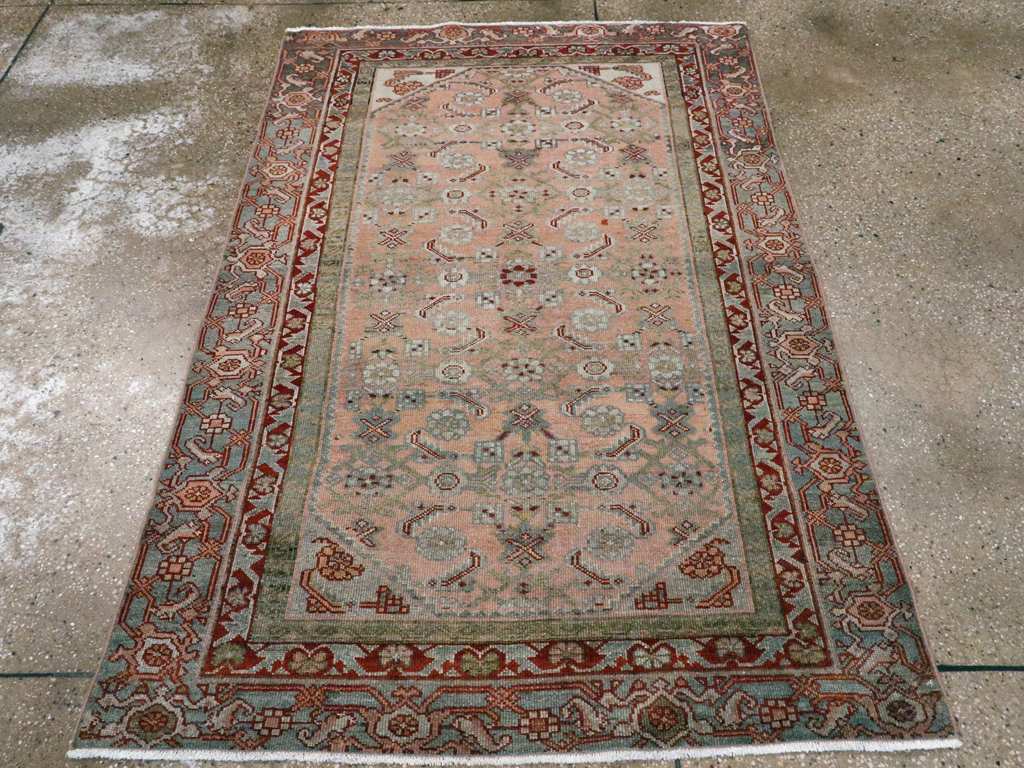 Antique Persian Malayer Throw Rug, No.21463 - Staging