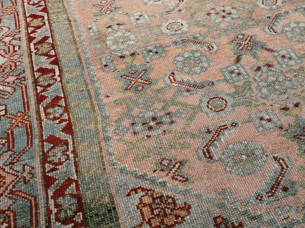 Antique Persian Malayer Throw Rug, No.21463 - Staging