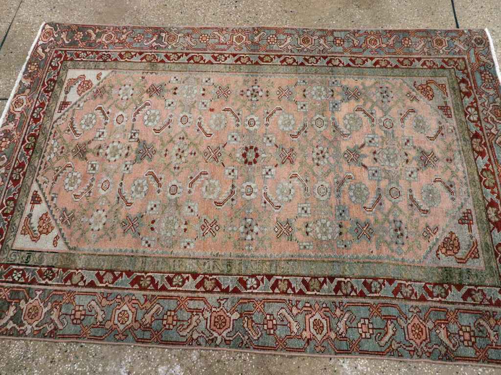 Antique Persian Malayer Throw Rug, No.21463 - Staging
