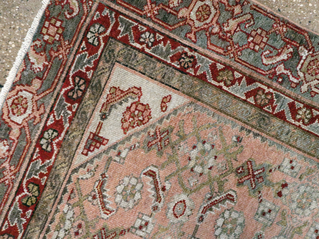 Antique Persian Malayer Throw Rug, No.21463 - Staging