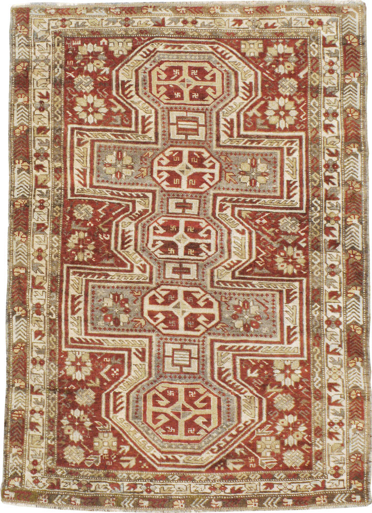 Antique Persian Kurdish Rug, No.21476 - Staging