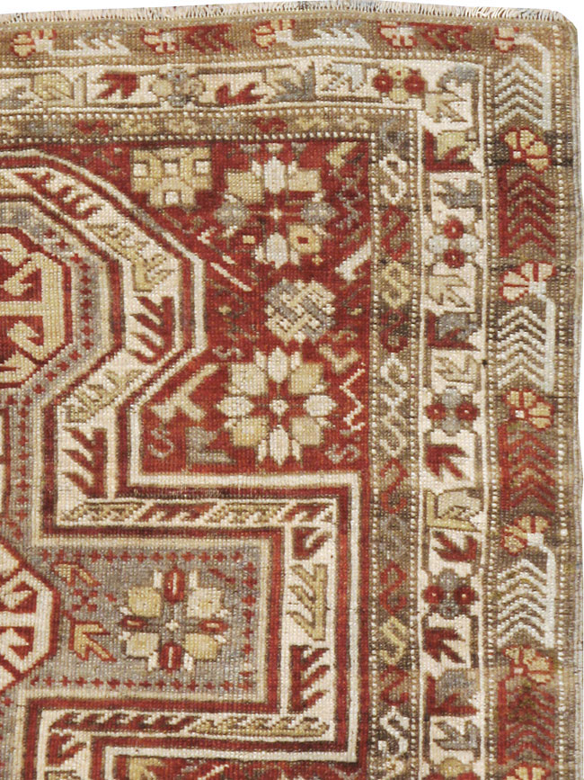 Antique Persian Kurdish Rug, No.21476 - Staging