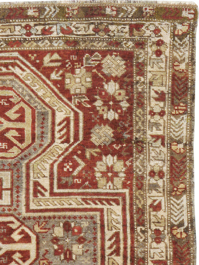 Antique Persian Kurdish Rug, No.21476 - Staging