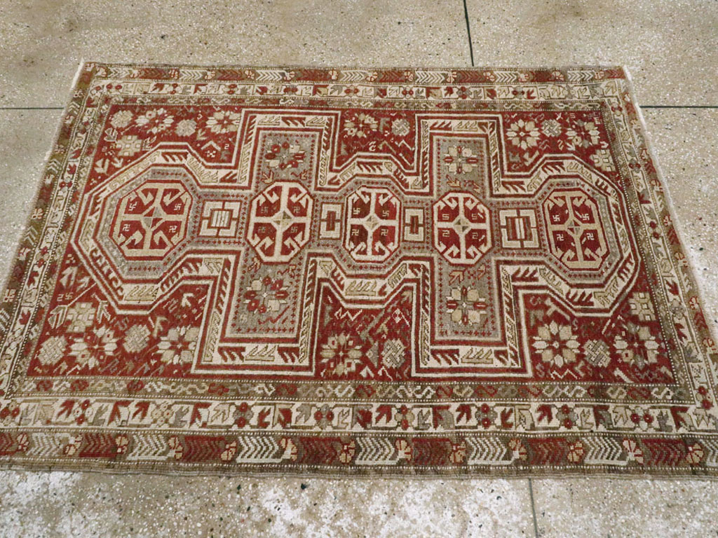 Antique Persian Kurdish Rug, No.21476 - Staging