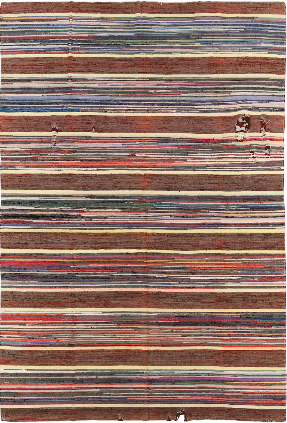 Vintage Distressed American Rag Rug, No.21479 - Staging