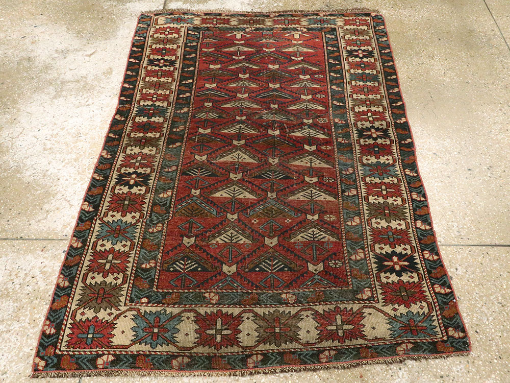 Antique Shirvan Rug, No.21480 - Staging