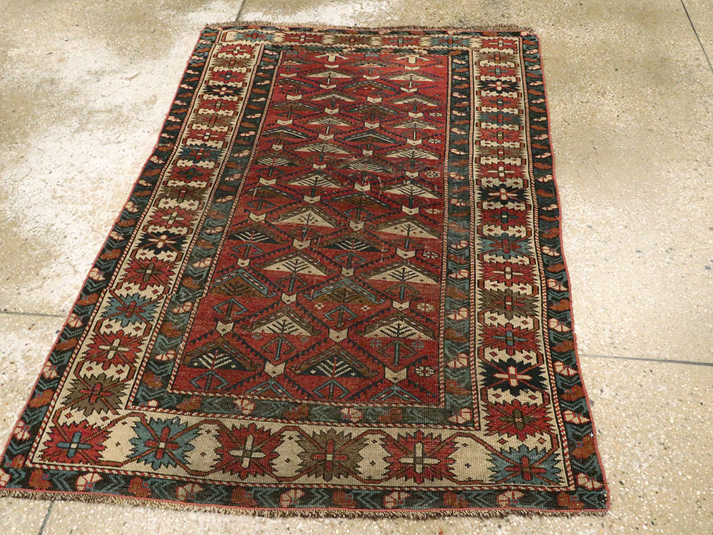 Antique Shirvan Rug, No.21480 - Staging