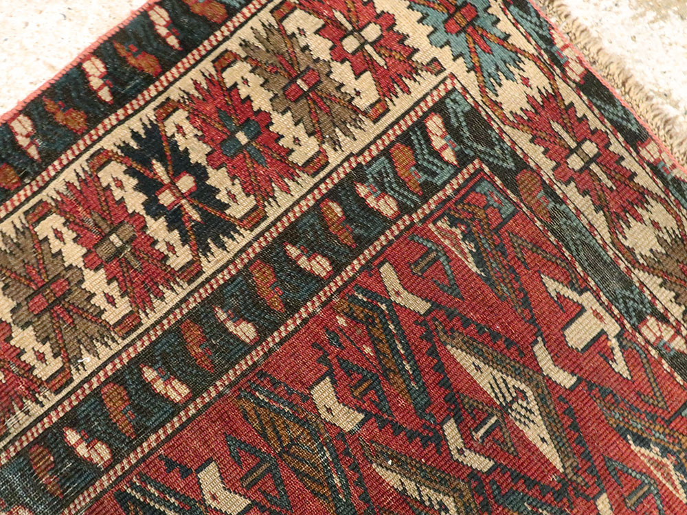Antique Shirvan Rug, No.21480 - Staging
