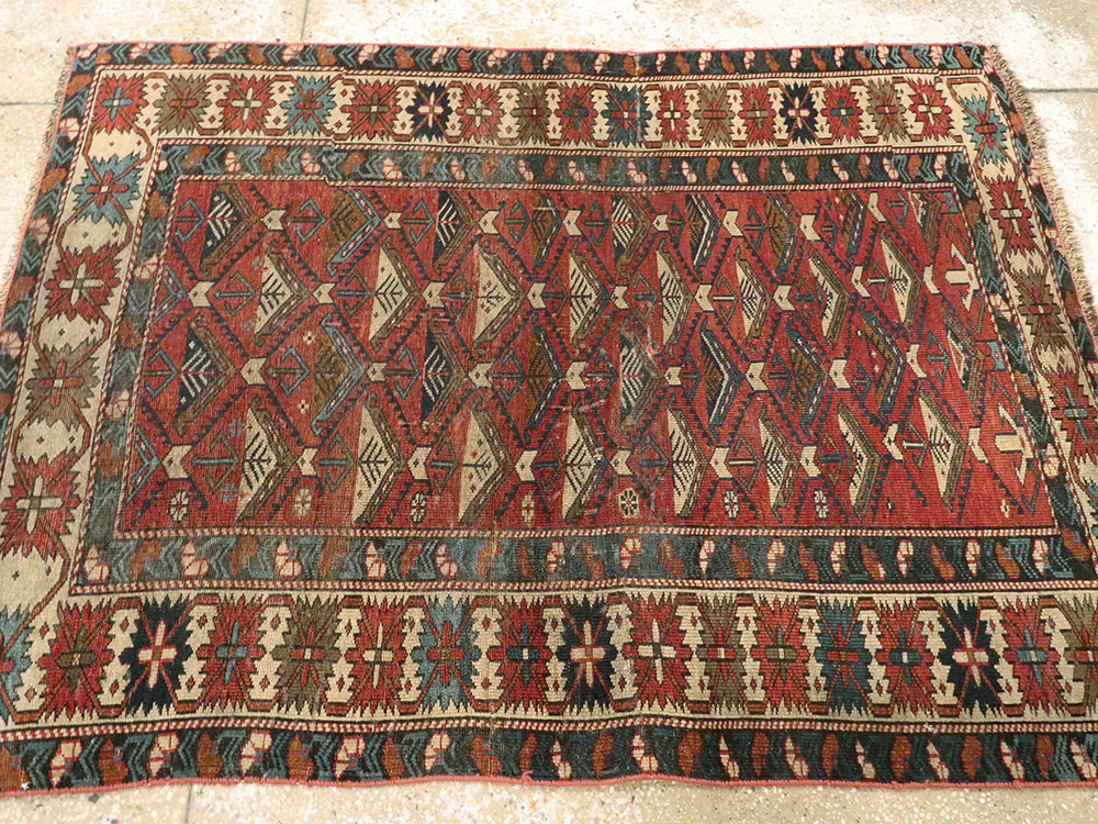 Antique Shirvan Rug, No.21480 - Staging