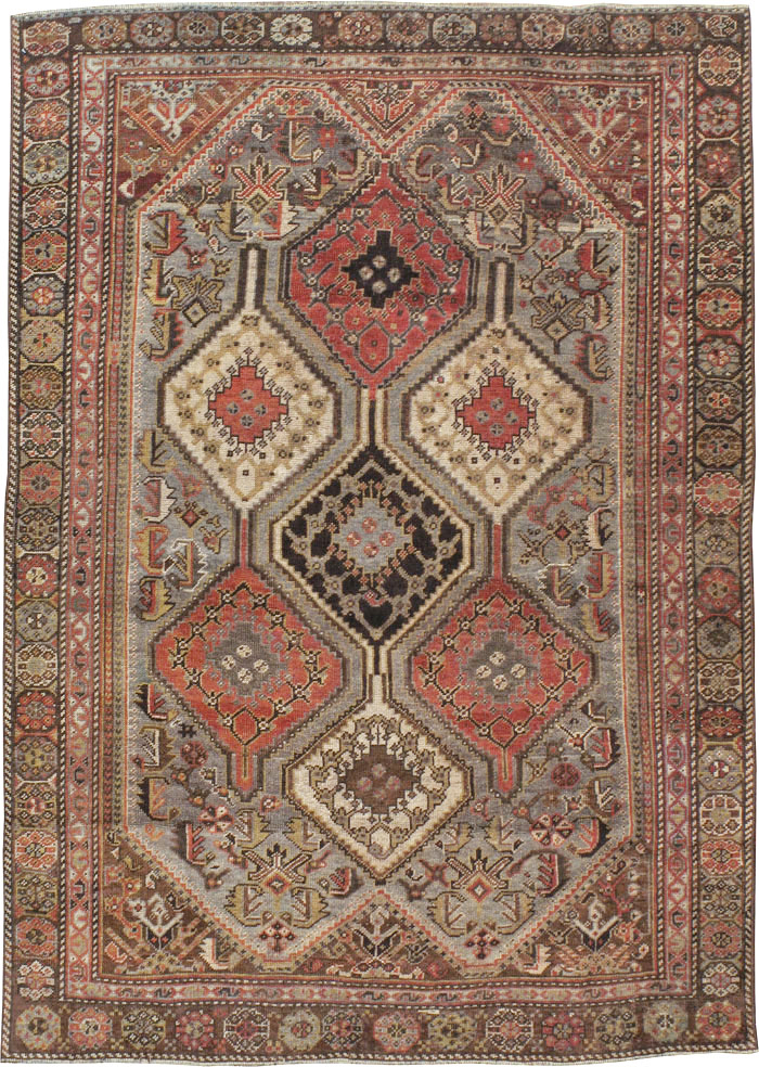 Antique Persian Afshar Rug, No.21517 - Staging