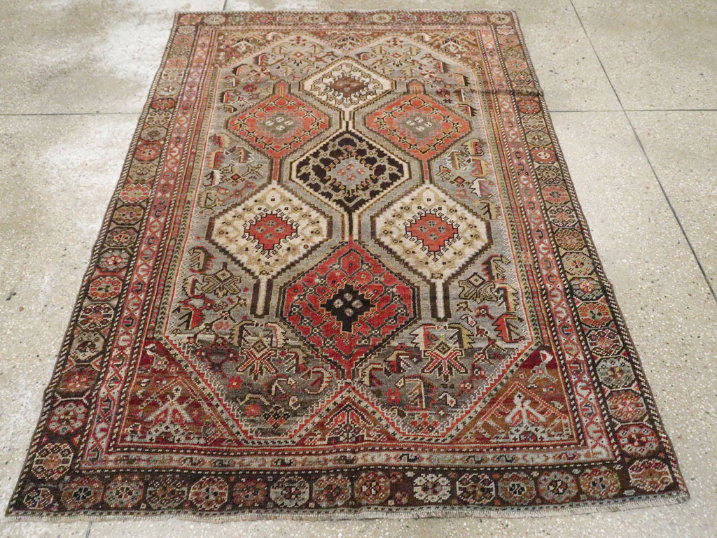 Antique Persian Afshar Rug, No.21517 - Staging