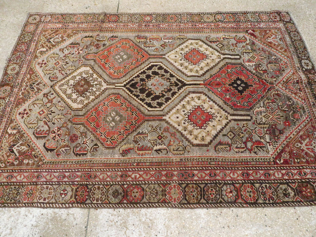 Antique Persian Afshar Rug, No.21517 - Staging