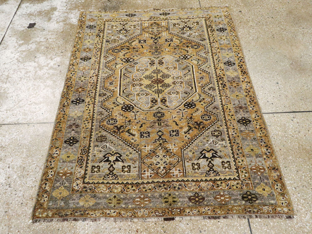 Vintage Persian Afshar Rug, No.21522 - Staging
