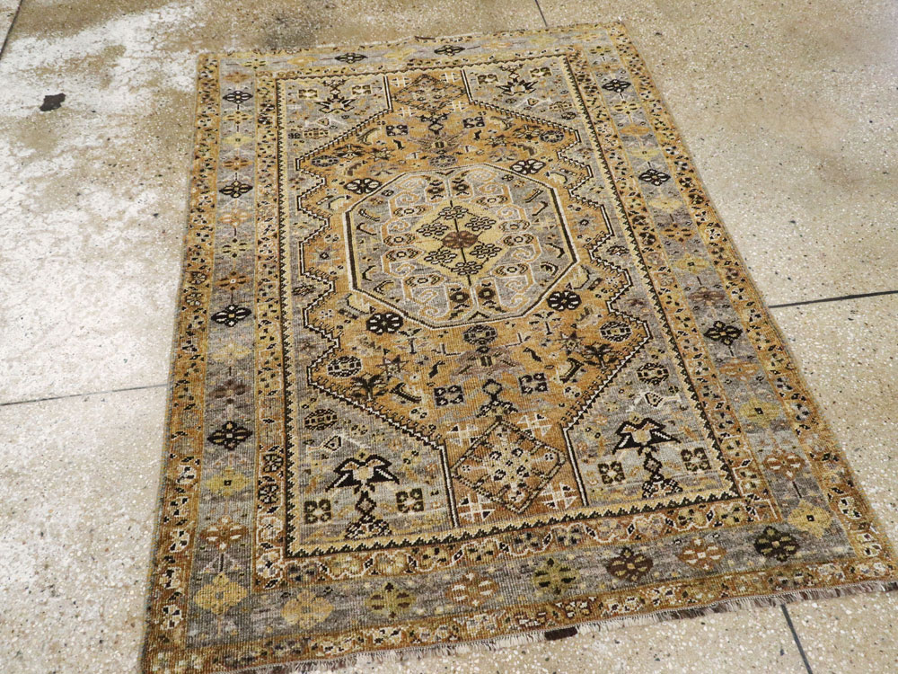 Vintage Persian Afshar Rug, No.21522 - Staging