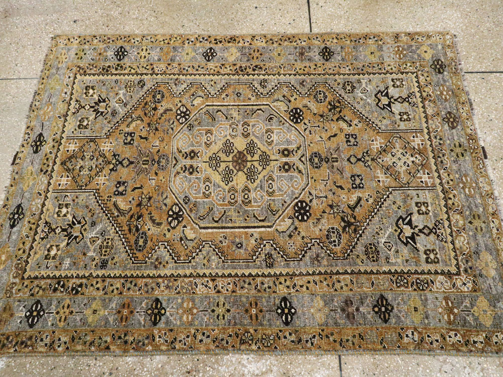 Vintage Persian Afshar Rug, No.21522 - Staging