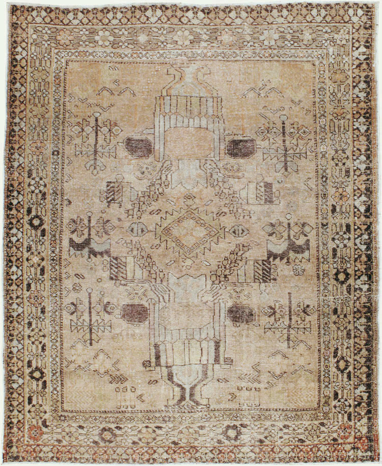 Vintage Persian Afshar Rug, No.21527 - Staging