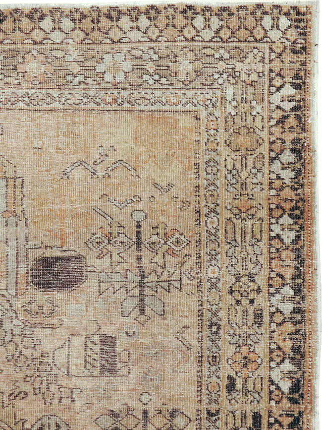 Vintage Persian Afshar Rug, No.21527 - Staging