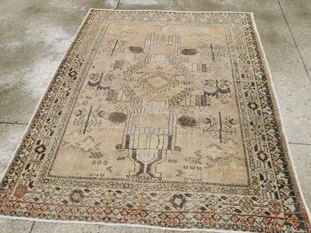 Vintage Persian Afshar Rug, No.21527 - Staging