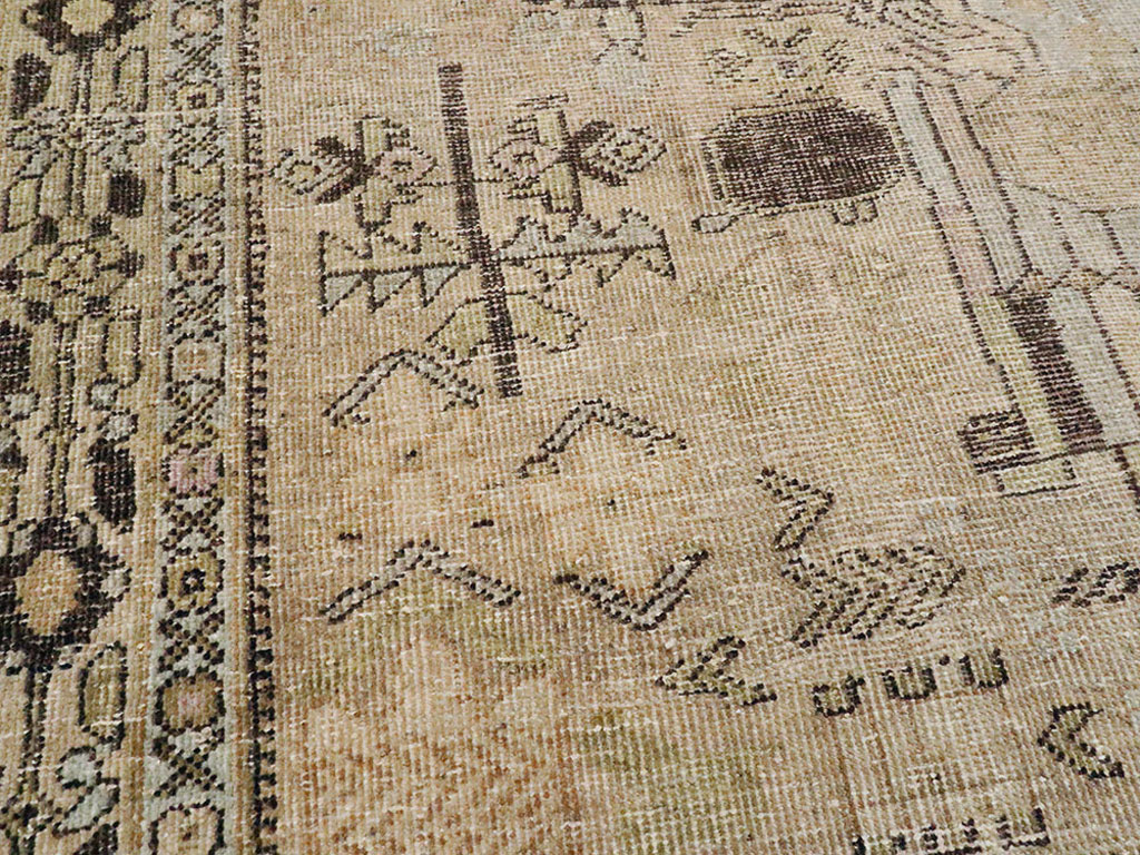 Vintage Persian Afshar Rug, No.21527 - Staging