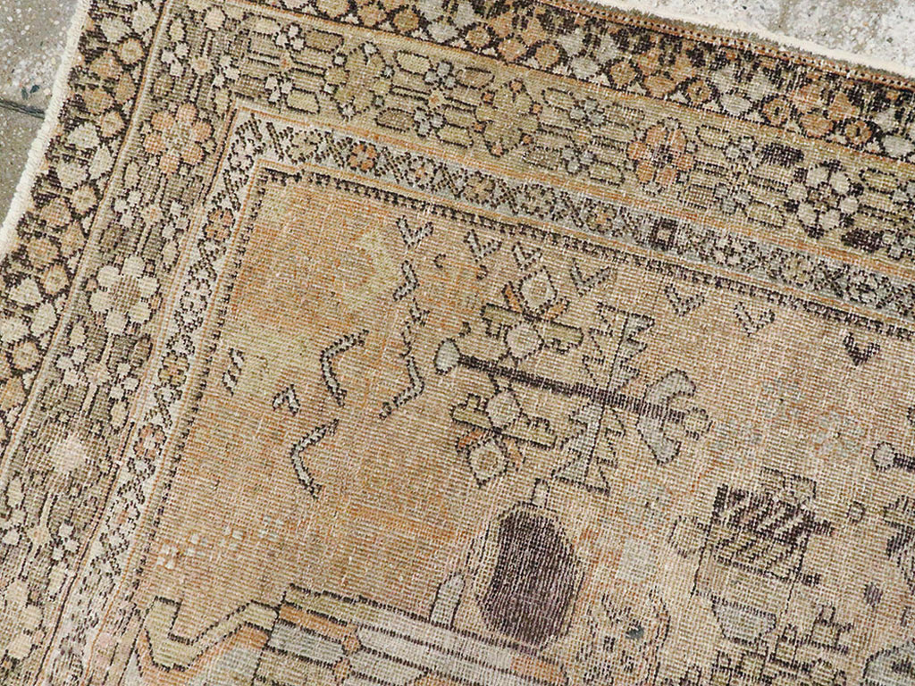 Vintage Persian Afshar Rug, No.21527 - Staging