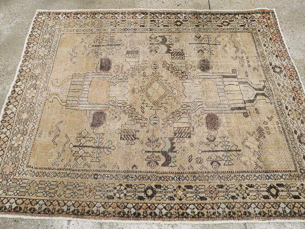 Vintage Persian Afshar Rug, No.21527 - Staging