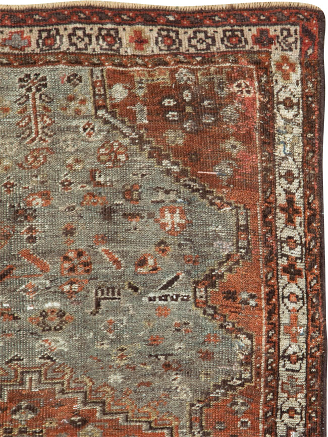 Antique Persian Khamseh Rug, No.21530 - Staging