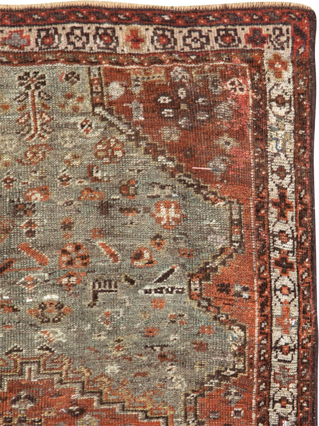Antique Persian Khamseh Rug, No.21530 - Staging