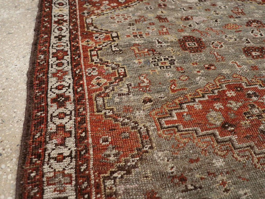 Antique Persian Khamseh Rug, No.21530 - Staging