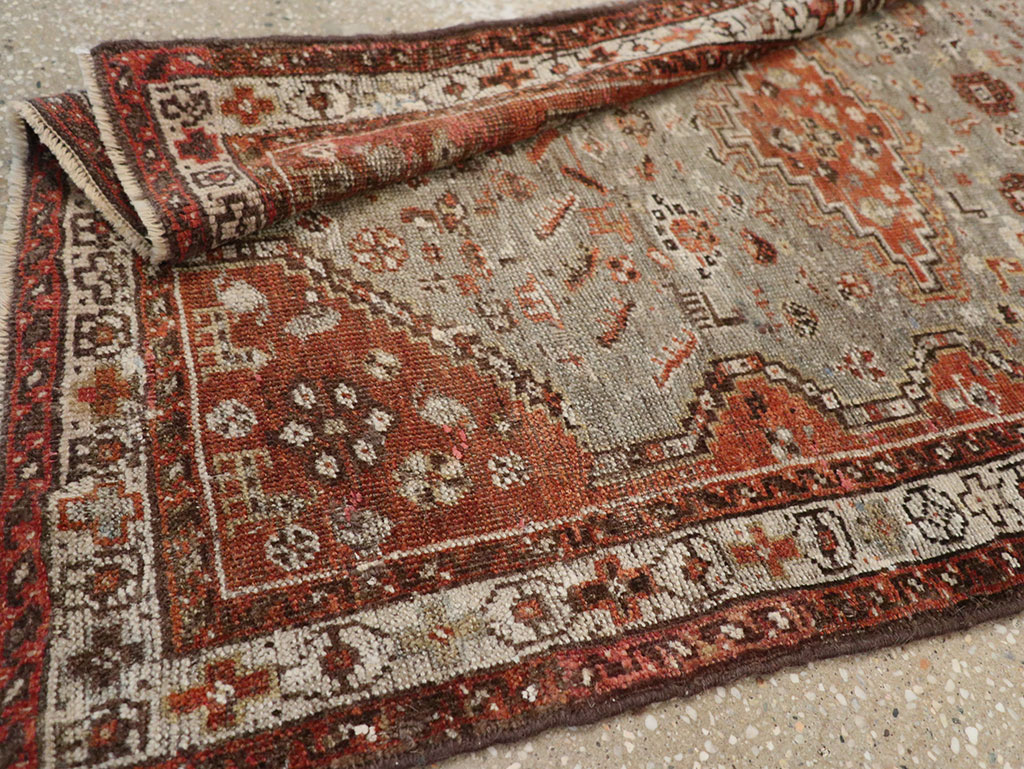 Antique Persian Khamseh Rug, No.21530 - Staging