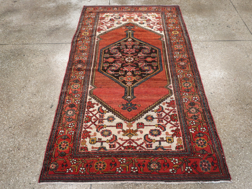 Antique Persian Malayer Accent Rug, No.21531 - Staging