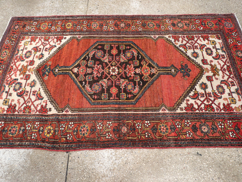 Antique Persian Malayer Accent Rug, No.21531 - Staging