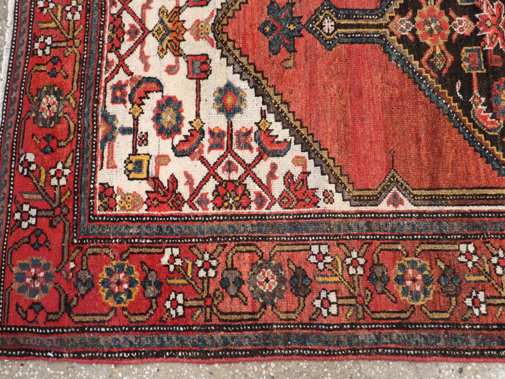 Antique Persian Malayer Accent Rug, No.21531 - Staging