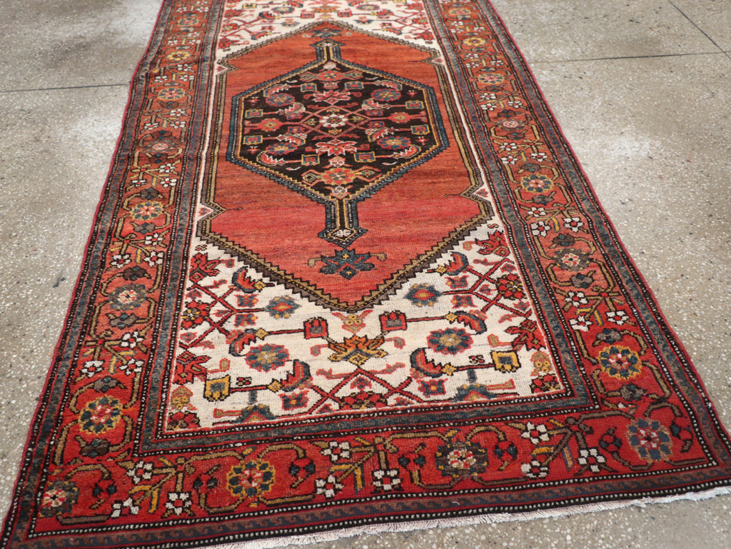 Antique Persian Malayer Accent Rug, No.21531 - Staging