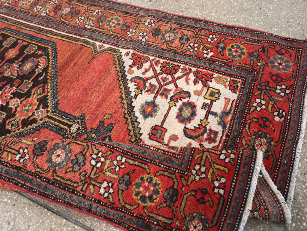 Antique Persian Malayer Accent Rug, No.21531 - Staging