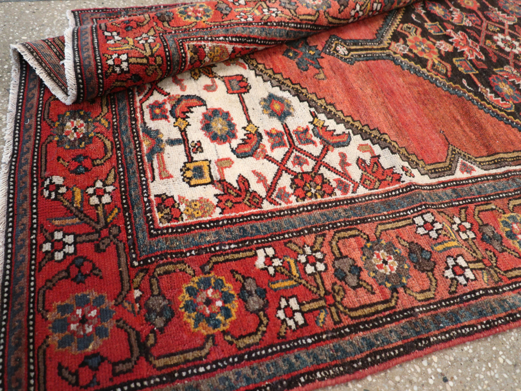 Antique Persian Malayer Accent Rug, No.21531 - Staging