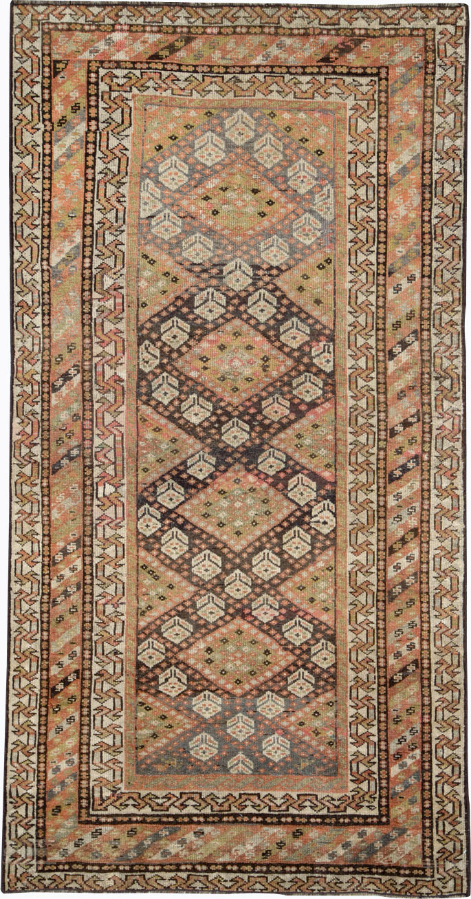 Antique Persian Khamseh Rug, No.21532 - Staging