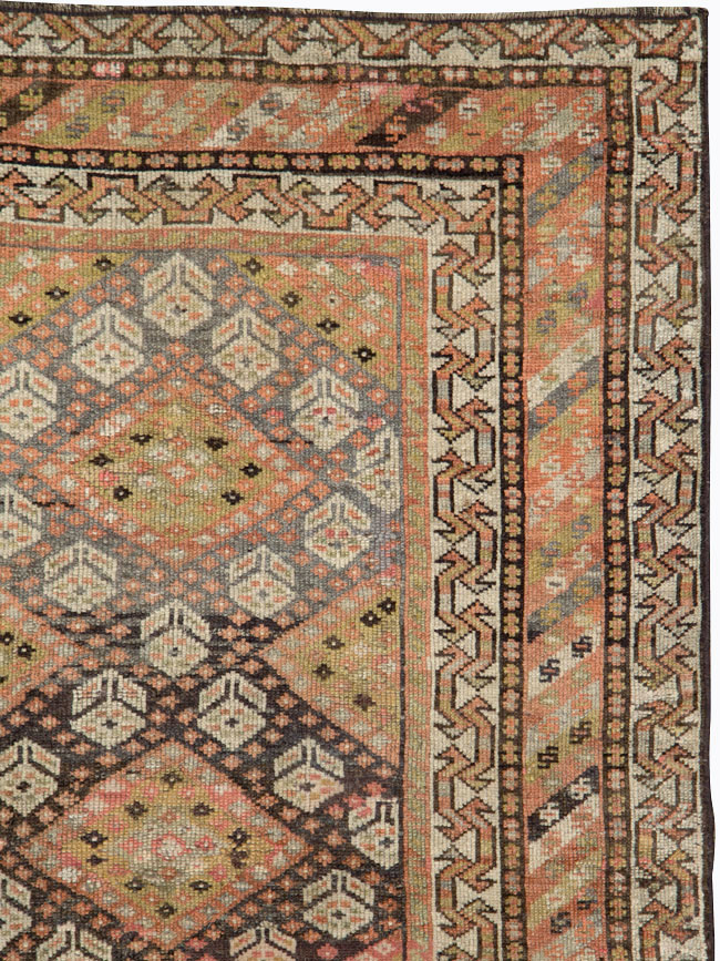 Antique Persian Khamseh Rug, No.21532 - Staging