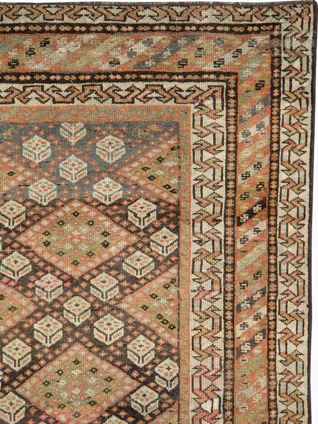 Antique Persian Khamseh Rug, No.21532 - Staging