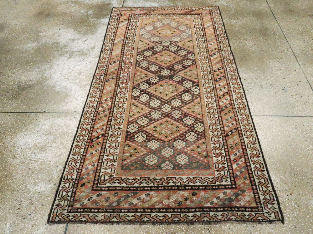 Antique Persian Khamseh Rug, No.21532 - Staging
