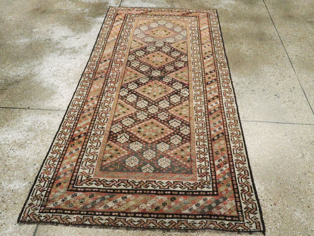 Antique Persian Khamseh Rug, No.21532 - Staging